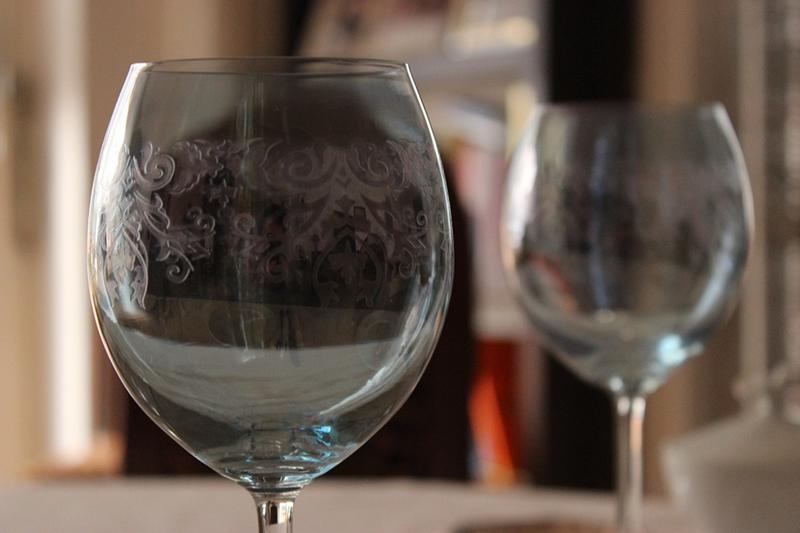 wine glasses which could be items for a house party